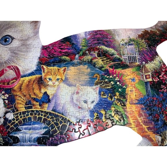 Master Pieces Shaped Puzzle 550 pc Large Pieces Kitten Tales - complete - Picture 4 of 9